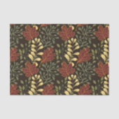 Dark red maple leaves floral pattern 薄葉紙 (正面)