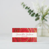 Dark Red Marble With Gold 名刺 (スタンド正面)