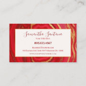 Dark Red Marble With Gold 名刺 (裏面)