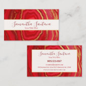 Dark Red Marble With Gold 名刺 (正面/裏面)