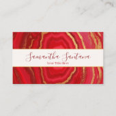 Dark Red Marble With Gold 名刺 (正面)