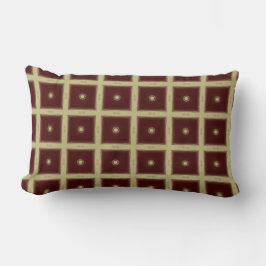 Dark Red/Maroon tiles pillow ランバークッション