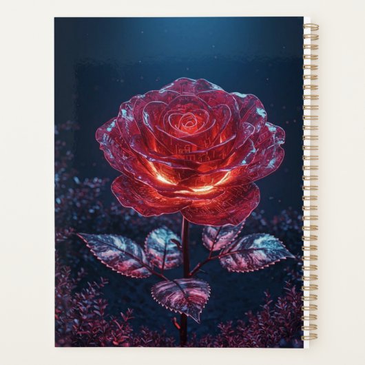 Dark Red Rose Planner プランナー手帳 (裏面)