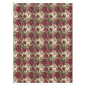 Dark Red Roses With Faded Green Leaves テーブルクロス (正面)