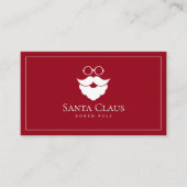 Dark Red Santa Claus Logo North Pole Custom 名刺 (正面)