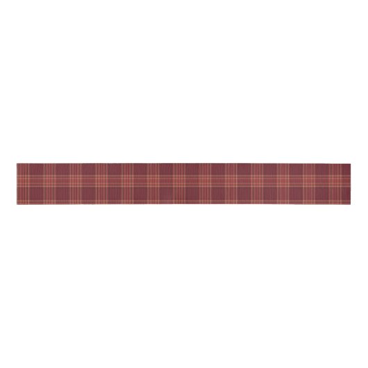 Dark Red Tartan Plaid グログランリボン (正面)