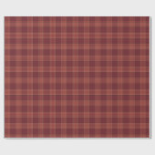 Dark Red Tartan Plaid ラッピングペーパー (フラット)