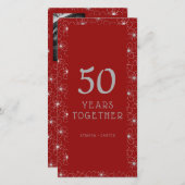 Dark Red Vintage Wedding Anniversary Flowers (正面/裏面)