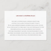 Dark RedCelebration of Life祈りの言葉カードと写真 エンクロージャーカード (裏面)