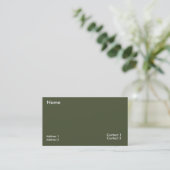  dark  rich green -QR code  名刺 (スタンド正面)
