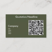  dark  rich green -QR code  名刺 (裏面)