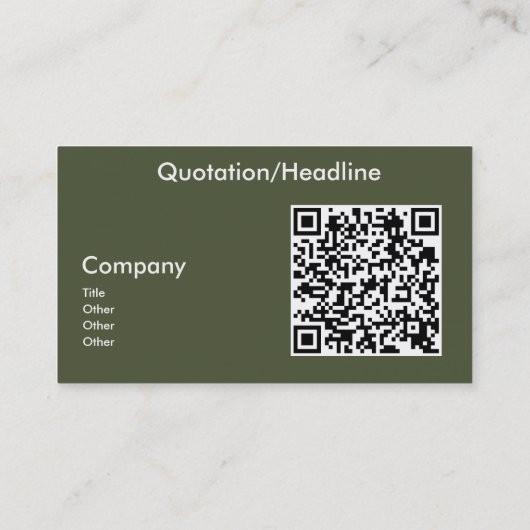  dark  rich green -QR code  名刺 (裏面)