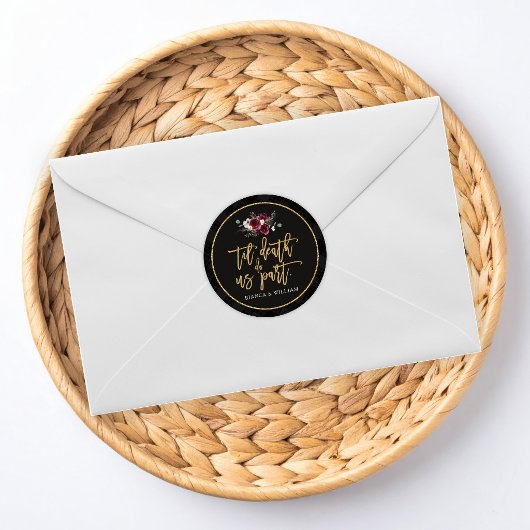Dark Romance Gothic Wedding Sticker ラウンドシール