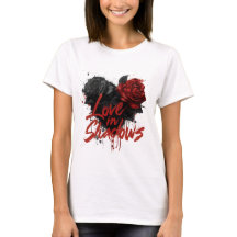 Dark Romance Graphic with Black and Red Roses