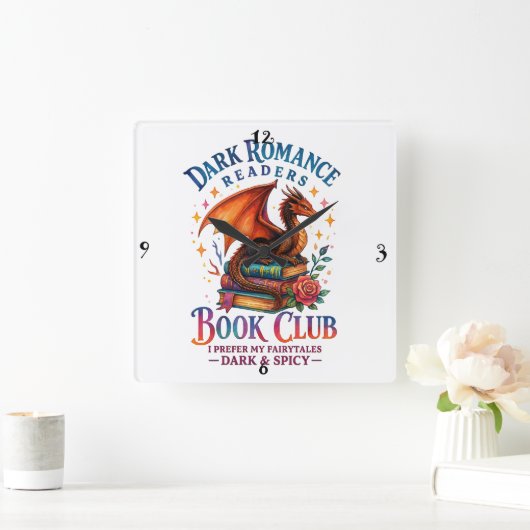 Dark Romance Readers....  スクエア壁時計 (ホーム)