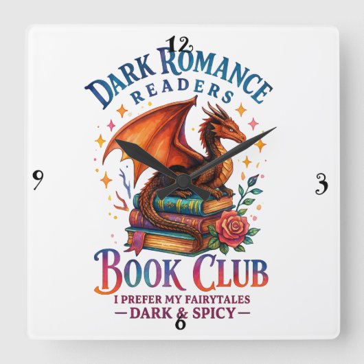 Dark Romance Readers.... スクエア壁時計 (正面)
