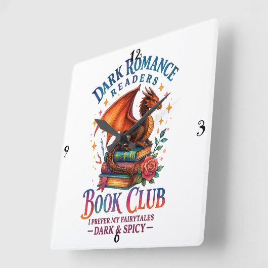 Dark Romance Readers....  スクエア壁時計 (傾斜)