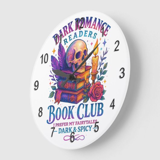 Dark Romance Readers.... ラージ壁時計 (傾斜)