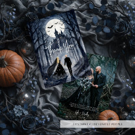 Dark Romance Spooky Forest Wedding TLW26 サンキューカード
