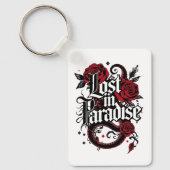 Dark Romance Tattoo Style Quote キーホルダー (正面)