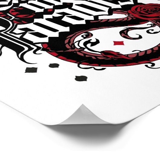 Dark Romance Tattoo Style Quote ポスター (角)