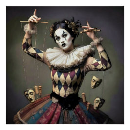  Dark Romantic Crow Motif ポスター