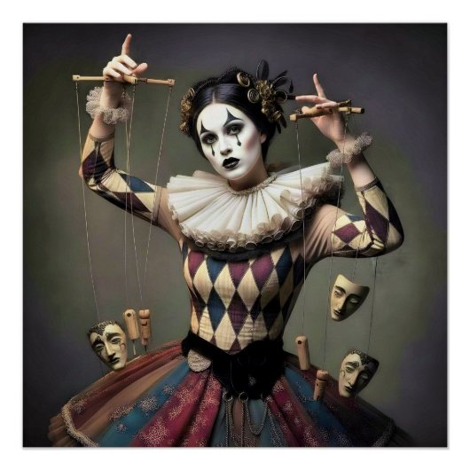  Dark Romantic Crow Motif ポスター (正面)