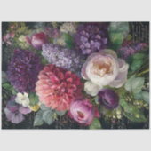 Dark Romantic Floral Bouquet Decoupage 薄葉紙 (正面)
