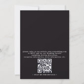 Dark Romantic Floral Dutch Chic QR Code Wedding 招待状 (裏面)