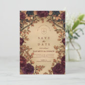 Dark Romantic Floral Wedding セーブザデート (スタンド正面)