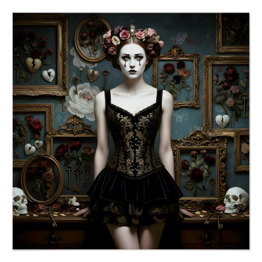 Dark Romantic Gothic Design ポスター (正面)