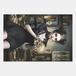 Dark Romantic Gothic Design ラッピングペーパーシート