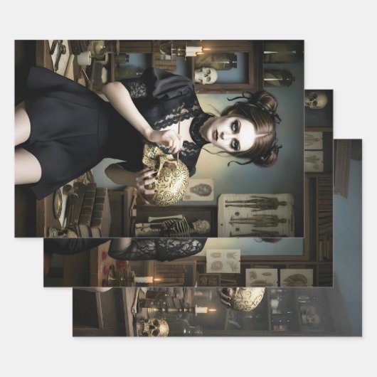 Dark Romantic Gothic Design ラッピングペーパーシート (セット)