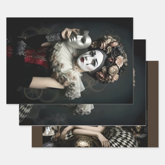 Dark Romantic Gothic Design ラッピングペーパーシート (セット)