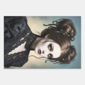 Dark Romantic Gothic Design ラッピングペーパーシート (正面3)