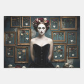 Dark Romantic Gothic Design ラッピングペーパーシート (正面3)