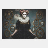 Dark Romantic Gothic Design ラッピングペーパーシート (正面3)