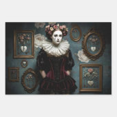 Dark Romantic Gothic Design ラッピングペーパーシート (正面3)