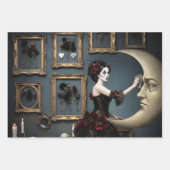 Dark Romantic Gothic Design ラッピングペーパーシート (正面)
