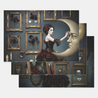 Dark Romantic Gothic Design ラッピングペーパーシート