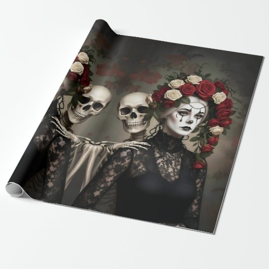 Dark Romantic Gothic Design ラッピングペーパー (アンロールド)