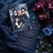 Dark Romantic Gothic Girl Bachelorette Party 招待状