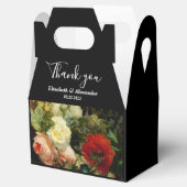 Dark romantic moody elegant floral flowers wedding フェイバーボックス (オープン)