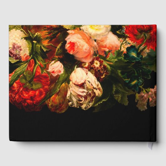 Dark romantic moody elegant floral wedding ゲストブック (裏面)