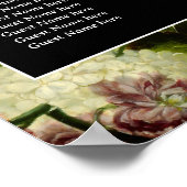 Dark romantic moody elegant wedding seating chart ポスター (角)