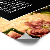 Dark romantic moody pretty wedding seating chart ポスター (角)