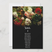 Dark romantic moody wedding seating chart card 招待状 (正面)