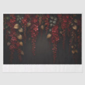 Dark Romantic Red Floral Decoupage Tissue Paper | 薄葉紙 (正面)