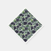 Dark rose delight, watercolor black rose pattern スタンダードカクテルナプキン (角)