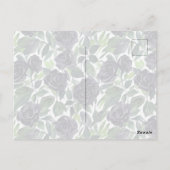 Dark rose delight, watercolor black roses print ポストカード (裏面)